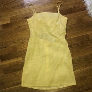 Yellow gingham dress